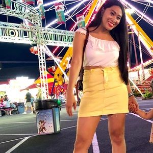 MOVING SALE ‼️Yellow jean mini skirt